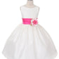 Poly Silk Organza Sash Ivory Flower Girl Dress by AS204 Kids Dream - Girl Formal Dresses