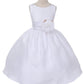 Poly Silk Organza Sash White Flower Girl Dress by AS204 Kids Dream - Girl Formal Dresses