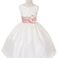 Poly Silk Organza Sash White Flower Girl Dress by AS204 Kids Dream - Girl Formal Dresses
