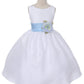 Poly Silk Organza Sash White Flower Girl Dress by AS204 Kids Dream - Girl Formal Dresses