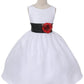 Poly Silk Organza Sash White Flower Girl Dress by AS204 Kids Dream - Girl Formal Dresses