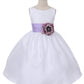 Poly Silk Organza Sash White Flower Girl Dress by AS204 Kids Dream - Girl Formal Dresses