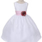 Poly Silk Organza Sash White Flower Girl Dress by AS204 Kids Dream - Girl Formal Dresses