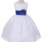 Poly Silk Organza Sash White Flower Girl Dress by AS204 Kids Dream - Girl Formal Dresses