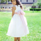 Poly Silk Organza Sash White Flower Girl Dress by AS204 Kids Dream - Girl Formal Dresses