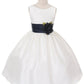 Poly Silk Organza Sash White Flower Girl Dress by AS204 Kids Dream - Girl Formal Dresses