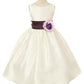 Poly Silk Organza Sash White Flower Girl Dress by AS204 Kids Dream - Girl Formal Dresses
