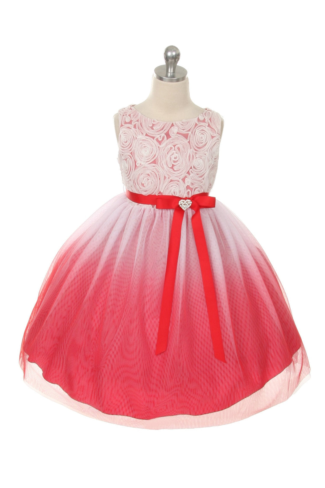 Rosette Bodice Ombre Girl Party Dress by AS322 Kids Dream - Girl Formal Dresses