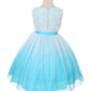 Rosette Bodice Ombre Girl Party Dress by AS322 Kids Dream - Girl Formal Dresses