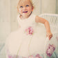 Baby Girl Ivory Satin Flower Petal Party Dress- AS195B Kids Dream