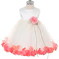 Baby Girl Ivory Satin Flower Petal Party Dress- AS195B Kids Dream