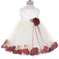 Baby White Satin Flower Petal Flower Girl Dress- AS195B Kids Dream