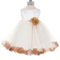 Baby White Satin Flower Petal Flower Girl Dress- AS195B Kids Dream