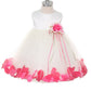 Baby White Satin Flower Petal Flower Girl Dress- AS195B Kids Dream