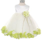 Baby White Satin Flower Petal Flower Girl Dress- AS195B Kids Dream