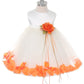 Baby White Satin Flower Petal Flower Girl Dress- AS195B Kids Dream