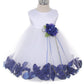 Baby White Satin Flower Petal Flower Girl Dress- AS195B Kids Dream