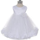 Baby White Satin Flower Petal Flower Girl Dress- AS195B Kids Dream