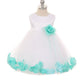 Baby White Satin Flower Petal Flower Girl Dress- AS195B Kids Dream