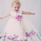 Baby White Satin Flower Petal with Organza Sash Flower Girl Dress- AS195B Kids Dream