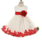 Baby White Satin Flower Petal with Organza Sash Flower Girl Dress- AS195B Kids Dream