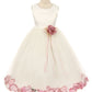 Satin Flower Petal White Flower Girl Dress 1of2 by AS160B Kids Dream - Girl Formal Dresses