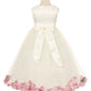 Satin Flower Petal White Flower Girl Dress 1of2 by AS160B Kids Dream - Girl Formal Dresses