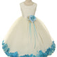 Satin Flower Petal White Flower Girl Dress 1of2 by AS160B Kids Dream - Girl Formal Dresses