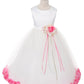 Satin Flower Petal White Flower Girl Dress 1of2 by AS160B Kids Dream - Girl Formal Dresses
