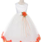 Satin Flower Petal White Flower Girl Dress 1of2 by AS160B Kids Dream - Girl Formal Dresses
