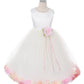 Satin Flower Petal White Flower Girl Dress 1of2 by AS160B Kids Dream - Girl Formal Dresses