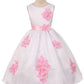 Shantung Decorated with Flower Petals Girl Party Dress by AS204F Kids Dream - Girl Formal Dresses