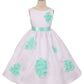 Shantung Decorated with Flower Petals Girl Party Dress by AS204F Kids Dream - Girl Formal Dresses