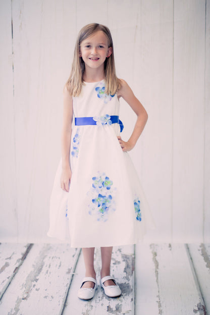 Shantung Decorated with Flower Petals Girl Party Dress by AS204F Kids Dream - Girl Formal Dresses