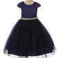 Sleeve Satin Girl Party Dress with Tulle by AS452 Kids Dream - Girl Formal Dresses