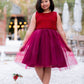 Stretch Lace Tulle Velvet Trim Girl Party Dress Plus Size by AS528+ Kids Dream - Girl Formal Dresses