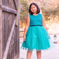 Stretch Lace Tulle Velvet Trim Girl Party Dress Plus Size by AS528+ Kids Dream - Girl Formal Dresses