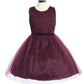 Stretch Lace Tulle Velvet Trim Girl Party Dress Plus Size by AS528+ Kids Dream - Girl Formal Dresses