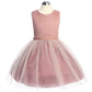 Stretch Lace Tulle Velvet Trim Girl Party Dress Plus Size by AS528+ Kids Dream - Girl Formal Dresses