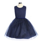 Stretch Lace Tulle Velvet Trim Girl Party Dress Plus Size by AS528+ Kids Dream - Girl Formal Dresses