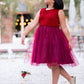 Stretch Lace Tulle Velvet Trim Girl Party Dress Plus Size by AS528+ Kids Dream - Girl Formal Dresses