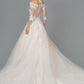 GL1803 GLS by Gloria - Embroidered Glitter V-Neck Wedding Gown