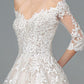 GL1803 GLS by Gloria - Embroidered Glitter V-Neck Wedding Gown