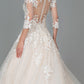 GL1803 GLS by Gloria - Embroidered Glitter V-Neck Wedding Gown