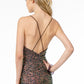 Elizabeth K - GL1813 - Full Sequin Ruched V-Neck Dress