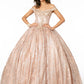 Off the Shoulder Beaded Sweetheart Neckline Quinceanera Dress Elizabeth K - GL1820