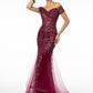 Off the Shoulder Mermaid Gown with Cut Out Back by Gloria GL1823 GLS -Special Occasion/Curves