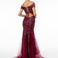 Off the Shoulder Mermaid Gown with Cut Out Back by Gloria GL1823 GLS -Special Occasion/Curves