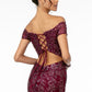 Off the Shoulder Mermaid Gown with Cut Out Back by Gloria GL1823 GLS -Special Occasion/Curves