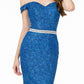 Elizabeth K - GL1829 - Glitter Netting V-Neck Mermaid Dress